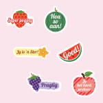 Fruit Merit Labels - Afrikaans