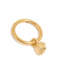 Goldair Gold Plated Surgical Steel Scallop Shell Clicker Ring