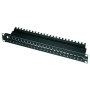 24 Port Blank Patch Panel Black 1U Modular