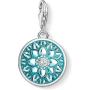 Silver Blue Flower Ornament Charm