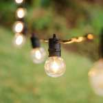 Classic String Lights Pro 25 G40 LED Bulbs IP66 Black Cable