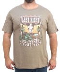 Mens Printed Liquor Talk Tee - 10XL Brown