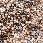200PCS 3MM Ccb Square Arc Corner Beads Spacer Loose Beads For Jewelry Making Diy Bracelet Necklace Semi-finished Hand-woven Craf