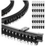 3MCURTAIN Rail Track Bendable Ceiling Mount Single Curtain Track - Black
