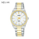 LORUS Two-tone White Sunray Dial Woman's Watch RY514AX9