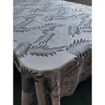 Feather Tablecloth Grey 250CM Round