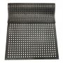 Rubber Floor Mat Hexagonal Anti Fatigue Drainage Floor Mat 60CM - Black