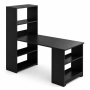 Computer Desk With Shelves 100 X 48 X 120 Cm - Black
