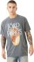 - Men's Oversized Lord Of The Rings Wash T-Shirt - Charcoal