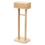 4-IN-1 Bamboo Toilet Paper Holder Stand With Storage Shelf Box