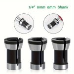 1PC 3PCS Set Collets 6.35MM 8MM 6MM Collet Chuck Engraving Trimming Machine Electric Router Milling Cutter Accessories