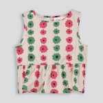 GIRLS Peplum Top - 10 Multi