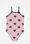 PoP Candy Heart Print Swim Suit - Pink & Black
