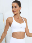 Peep Hole Sports Bra - White - Small