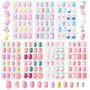 168PCS Girls Toys 3-12 Nail Art Kit Fake Nails Pre-glue Full Cover
