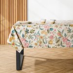 Exotic Fruit Tablecloth Ivory - 8-10 Seater 150X280CM