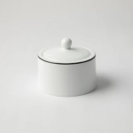 Jenna Clifford - Premium Porcelain Sugar Pot With Black Band