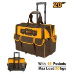 Ingco Rolling Rigid Tool Bag L45 X W28 X H36CM HRRTB2015