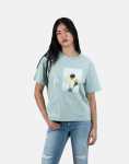 Calvin Klein Flower Graphic Relaxed Light Blue T-Shirt - XL Blue
