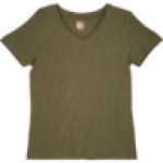 Ladies Olive V-neck T-Shirt S-xxl