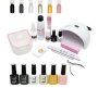 High Quality Uv/led Glam Gel Nail Polish Starter & Soak Off Kit - Set Of 19 Monochrome Monochrome