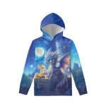 Wellflyhom Dragon Moon Girls Sweatershirt Size 14-16 Athletic Castle Hooded Hoodies Graphic Long Sleeve Sweater Shirts Kangaroo