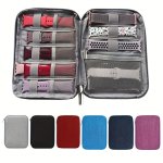 Travel Essentials Multi-pocket Cable Organizer Bag Small Charging Cord Storage Charger Cables Cord Storage And Accessory Bag For