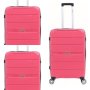 Rogue 3 Piece Luggage Trolley Set Pink