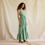 Kiwi Dress - Green Floral Stripe - 44 Xxxxlarge