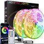 20M Smart Rgb LED Strip Lights Controlled By Mobile App & Remote Control