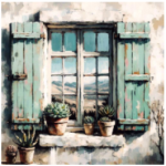 Stretched Canvas Karoo Aqua