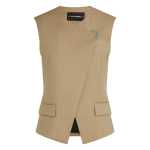 Metal-detail Waistcoat -nougat