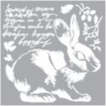 Stencil Rabbit Foliage