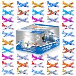 Lucky Guess Foam Gliders Planes Toys Paper Airplane Assorted Colors Easy Assembly Perfect For Party Favors & Classroom Prizes Ou