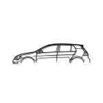 Steel Silhouette Wall Art - Vw Golf MK7 1200X425X2MM - Autostyle Motorsport South Africa