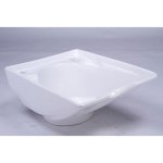 Basin Porcelain Lavendar Square Black