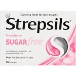 Strepsils Lozenges Strawberry Sugar Free 16
