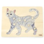 9 Pce Rgs Montesorri Cat Peg Puzzle