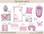 Cot Duvet Bedding Butterfly Pink Butterfly Ladie Set