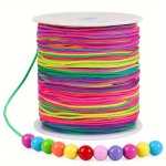 99.67 Meter Rainbow Elastic Cord - Non-stretch Polyester Fiber For Diy Jewelry Beading & Crafts