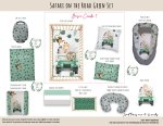 Cot Duvet Bedding Safari On The Road Green Set