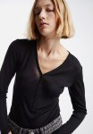 Ribbed Thong Body - Black