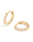 Kids Gold Plated Surgical Steel Cubic Zirconia Classic Flat Back Studs