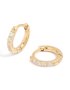 Kids Gold Plated Surgical Steel Cubic Zirconia Pave Sleeper Earrings