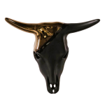 Ceramic Cow Skull Large - Bronze & Matt Black New Stain