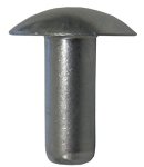 HANSON RIVET AN455-AD8-6 1 4" Diameter X 1 2" Length Solid Aluminum Brazier Head Rivet Plain Finish Pack Of 1 2 Lb - Approximate