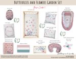 Cot Duvet Bedding Butterflies And Flowers Garden Set