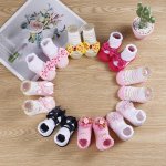1 Pair Of Baby's Cotton Blend Fashion Cute Pattern Low-cut Socks Comfy Breathable Princess Style Thin Socks For Spring And Summe