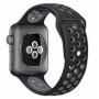 Generic 42/44/45MM Apple Watch Silicone Strap Black And Grey - With Bumper Case