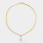 Goldair Gold Plated Sterling Silver Baroque Freshwater Pearl Womens Necklace